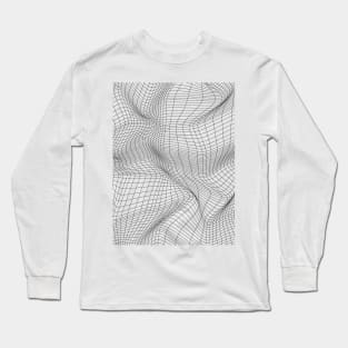 Meshy World Pattern (Black) Long Sleeve T-Shirt